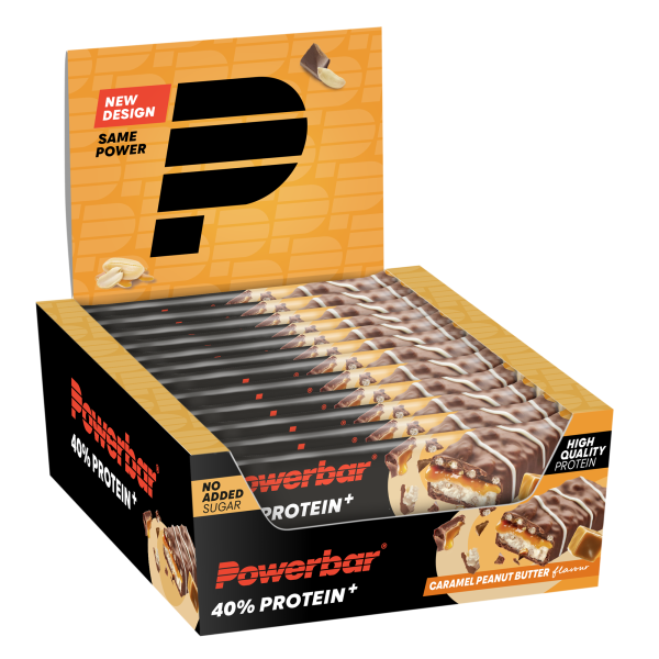 PowerBar 40% Protein+Crisp Riegel 12er Box Caramel Peanut Butter