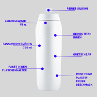 KEEGO Trinkflasche Titan 750ml Titanium White