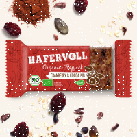 Hafervoll Organic Flapjack Riegel 18er Box Cranberry...