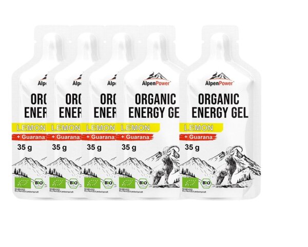 AlpenPower Bio Energy Gel 5er Pack Apfel