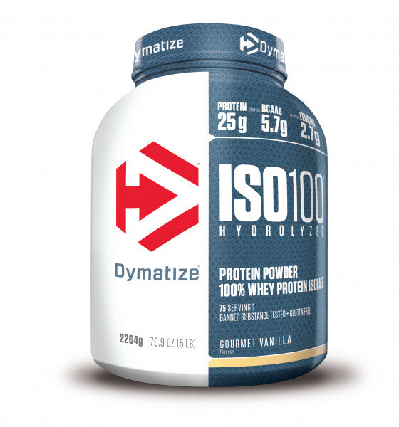 Dymatize ISO 100 Hydrolyzed 2264g Dose  Gourmet Vanilla