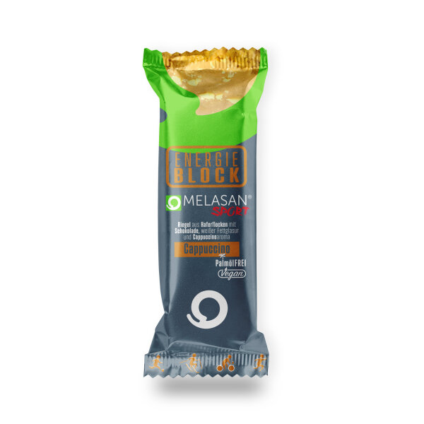 Melasan Sportriegel Energieblock Einzelriegel Cappuccino