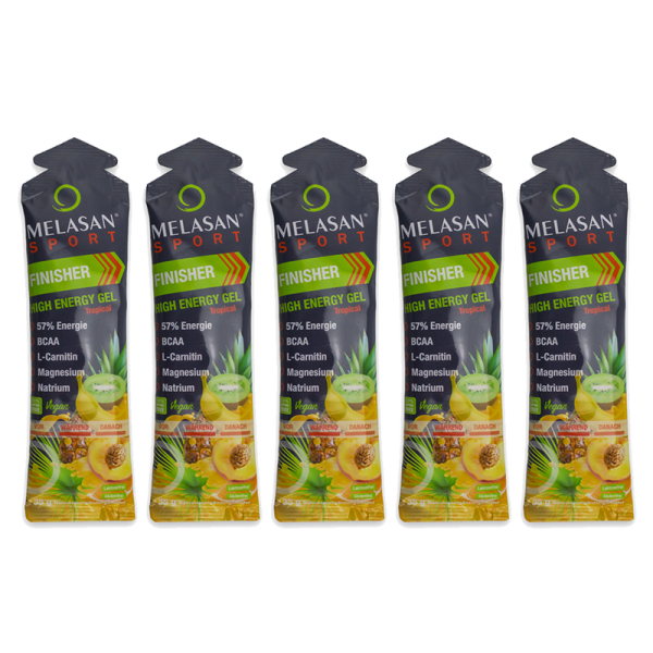 Melasan High Energy Gel Sprint & Finish Portionsbeutel 5er Pack Limone